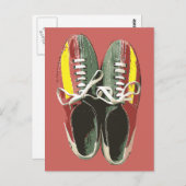 ヴィンテージボーリングシューズレトロボーリングシューズ ポストカード (正面/裏面)