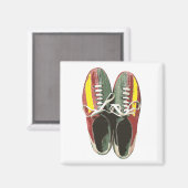 ヴィンテージボーリングシューズレトロボーリングシューズ マグネット (正面/裏面)