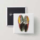 ヴィンテージボーリングシューズレトロボーリングシューズ 缶バッジ (正面&裏面)