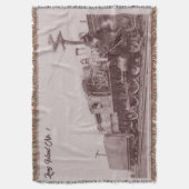 ヴィンテージボールドウィン機関車ブランケット スローブランケット (正面縦)