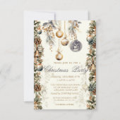 ヴィンテージボールベルピネコーンスノーフレークカンパニー 招待状 (正面)