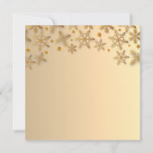 ヴィンテージボール金ゴールドスノーフレーク企業のクリスマス 招待状 (裏面)