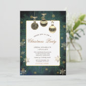 ヴィンテージボール、ブランチ、雪片の会社のパーティー 招待状 (スタンド正面)