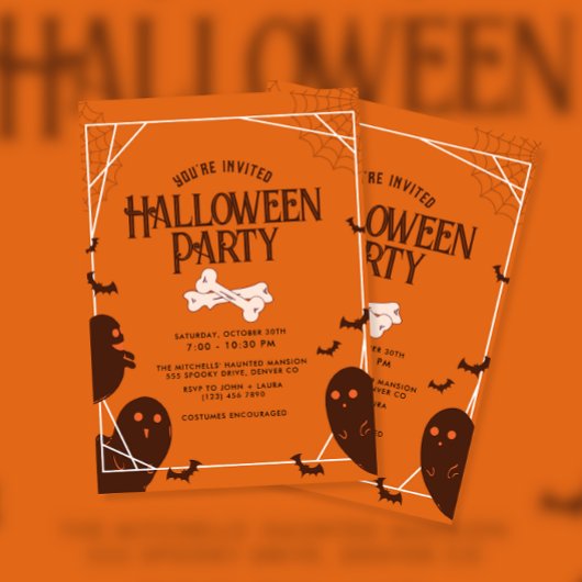 ヴィンテージボーンハロウィンパーティー 招待状