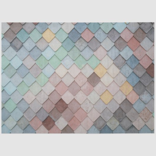 ヴィンテージボー素朴レトロカラフルデクページ 薄葉紙 (正面)