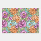 ヴィンテージボー結婚フローラ誕生日 ラッピングペーパーシート (正面2)