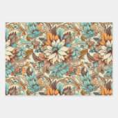 ヴィンテージボー結婚フローラ誕生日 ラッピングペーパーシート (正面3)