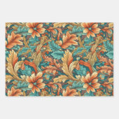 ヴィンテージボー結婚フローラ誕生日 ラッピングペーパーシート (正面2)