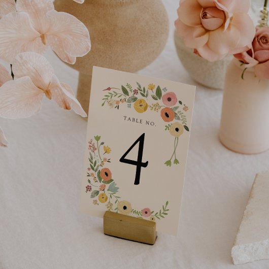 ヴィンテージボー結婚ーフローラのテーブル番号 テーブルナンバー