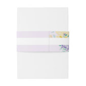 ヴィンテージボー薄紫結婚フローラの水彩画 招待状ベリーバンド (裏面例)