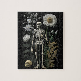 ヴィンテージボー魔法フローラ骨格ブラック ジグソーパズル