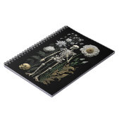 ヴィンテージボー魔法フローラ骨格ブラック ノートブック (左側)