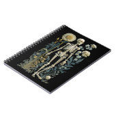 ヴィンテージボー魔法フローラ骨格ブラック ノートブック (左側)