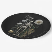 ヴィンテージボー魔法フローラ骨格ブラック ペーパープレート (アングル)