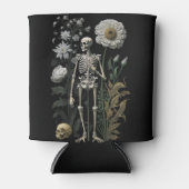 ヴィンテージボー魔法フローラ骨格ブラック 缶クーラー (正面)