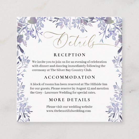 ヴィンテージボ結婚タニカル囲いカード エンクロージャーカード (正面)