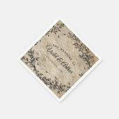 ヴィンテージボ結婚タヌス スタンダードカクテルナプキン (角)