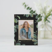 ヴィンテージボ葉タニカル写真卒業 ポストカード (スタンド正面)