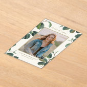 ヴィンテージボ葉タンズ写真卒業 アクリル招待状 (レイダウン)