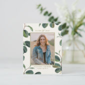 ヴィンテージボ葉タンズ写真卒業 ポストカード (スタンド正面)