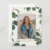 ヴィンテージボ葉タンズ写真卒業 ポストカード (正面/裏面)