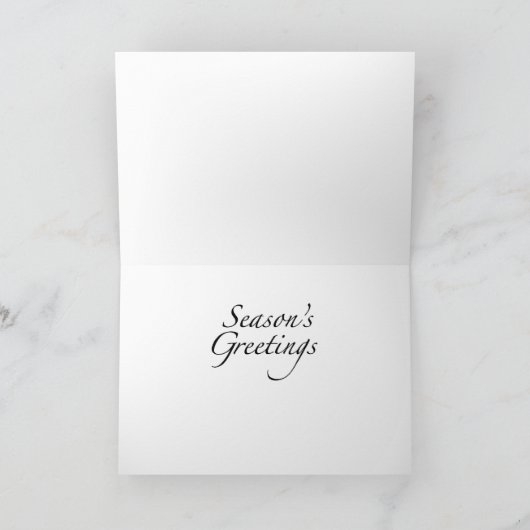 ヴィンテージポインセチアのクリスマス シーズンカード (内部)