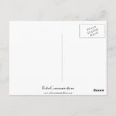 ヴィンテージポインセチアイラストレーション ポストカード (裏面)