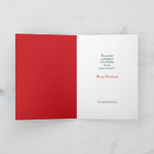 ヴィンテージポインセチア女の子クリスマスグリーティングカード シーズンカード (内部)