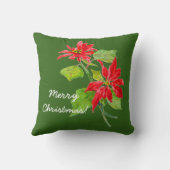 ヴィンテージポインセチア・メリークリスマス クッション (裏面)