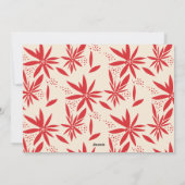 ヴィンテージポインセティアスのクリスマスフォト シーズンカード (裏面)