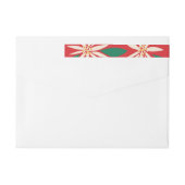 ヴィンテージポインセティアスクリスマス ラップアラウンドラベル (裏面)