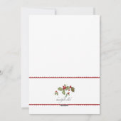 ヴィンテージポインセティアスフォトホリデーカード シーズンカード (裏面)