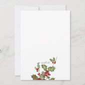 ヴィンテージポインセティアスフラットホリデーカード シーズンカード (裏面)