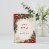 ヴィンテージポインセティアスホリデーズカンパニー事業 シーズンポストカード (スタンド正面)