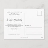 ヴィンテージポインセティアスホリデーズカンパニー事業 シーズンポストカード (裏面)