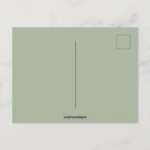 ヴィンテージポインセティアス教会と星のクリスマス ポストカード (裏面)