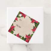 ヴィンテージポインセティアホリーベリーホリデーギフト フェイバータグ (インサイチュ)