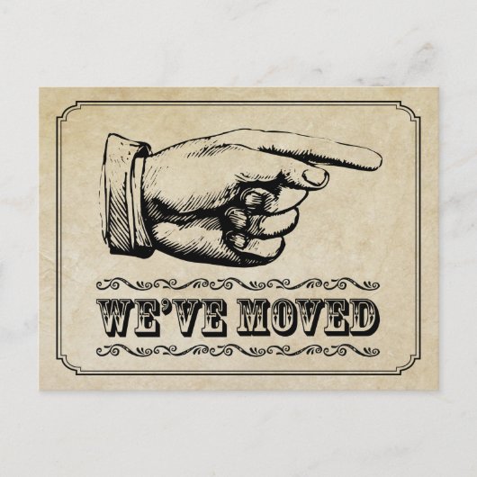 ヴィンテージポインタ移動案内はがき 案内ポストカード (正面)