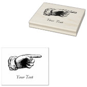 ヴィンテージポインティングハンドカスタム文字 ラバースタンプ (押印)