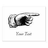 ヴィンテージポインティングハンドカスタム文字 ラバースタンプ (インプリント)