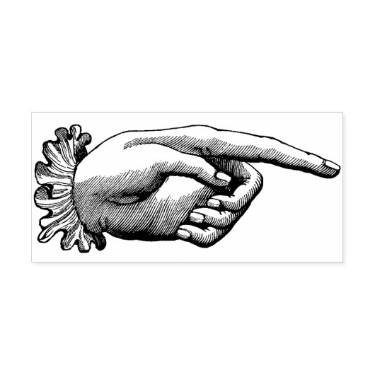 ヴィンテージポインティングハンドラバースタンプ ラバースタンプ (インプリント)