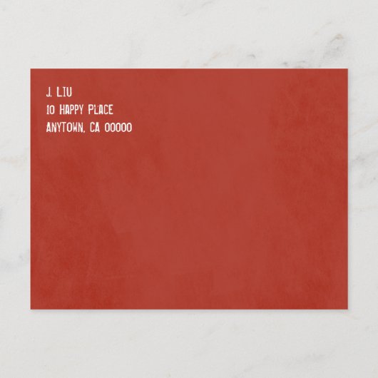 ヴィンテージポインティングフィンガーシャルボード日付を保存 案内ポストカード (裏面)