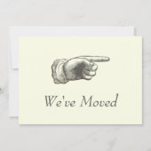 ヴィンテージポインティング・ハンドの移動告知 カード (正面)