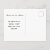 ヴィンテージポインティング・ハンドの移動告知 ポストカード (裏面)