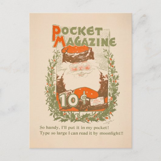 ヴィンテージポケットマガジンクリスマス ポストカード (正面)