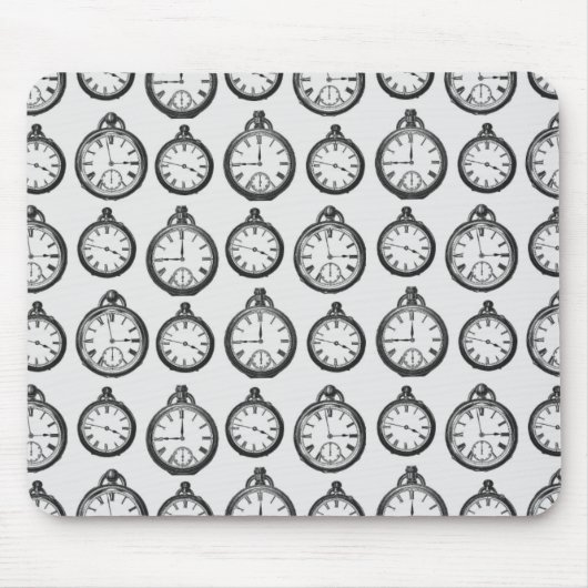 ヴィンテージポケット時計パターン マウスパッド (正面)
