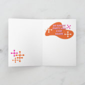 ヴィンテージポゴスティック – 喜びのためにジャンプ！レトロ誕生日 カード (内部)