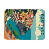 ヴィンテージポジターノイタリア沿岸旅行 マグネット (横)