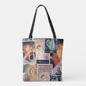 ヴィンテージポスタフランスのーのコラージュのパーソナライズ トートバッグ (裏面)