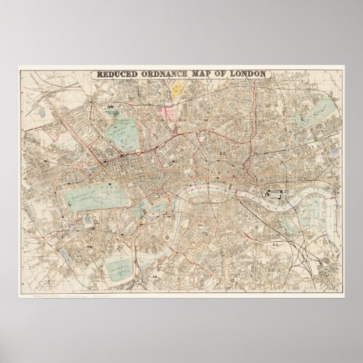 ヴィンテージポスターの地図 ポスター (正面)